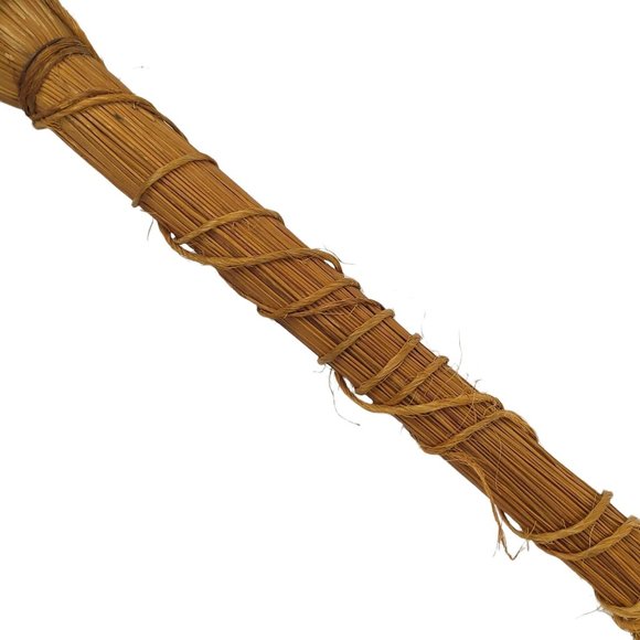 Vintage Handmade Straw Fireplace Hearth Broom Primitive Country Farmhouse Rustic - Picture 9 of 10